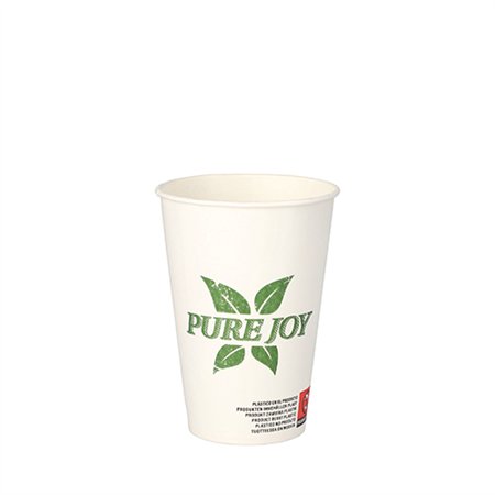 Koffiebekers Pure 200ml Karton Ø 7,3 x 9,9cm Wit Pure Joy