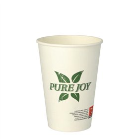 Drinkbekers Karton 0,25 l Ø 8cm x 10,8cm Wit Pure Joy