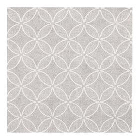 Servetten ROYAL Collection 1/4 vouw 40cm x 40cm Grijs Circle Flowers