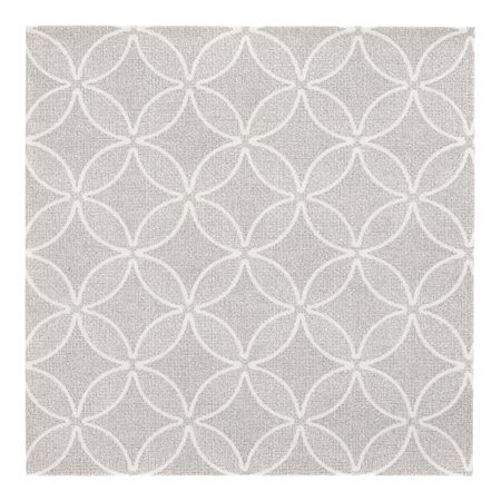Servetten ROYAL Collection 1/4 vouw 40cm x 40cm Grijs Circle Flowers