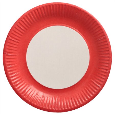 Borden Karton rond Ø 23cm Rood - Horecavoordeel.com