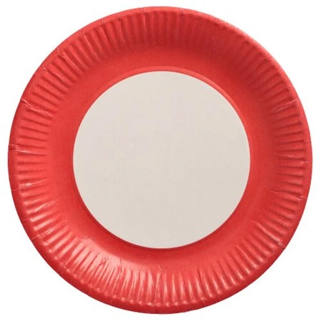 Borden Karton rond Ø 23cm Rood