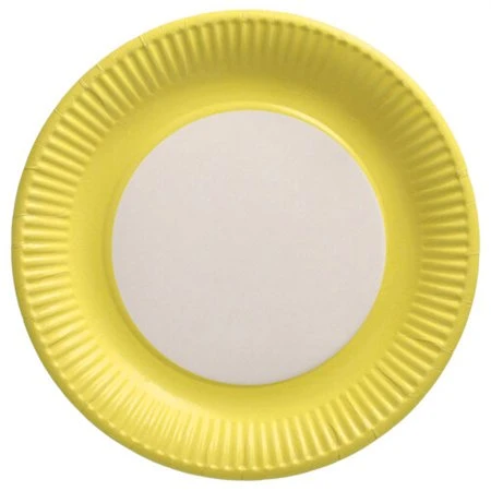 Borden Karton rond Ø 23cm Geel - Horecavoordeel.com