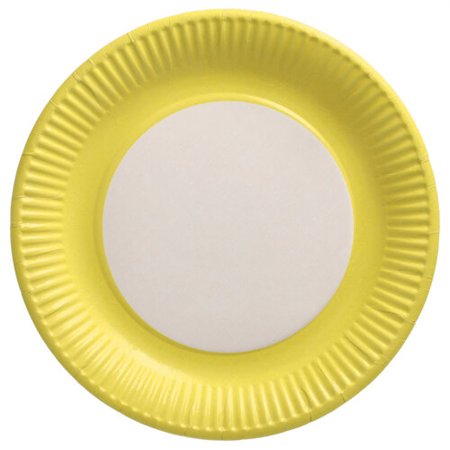 Borden Karton rond Ø 23cm Geel