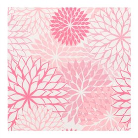 Servetten 3-laags 1/4 vouw 40cm x 40cm Roze Floralies