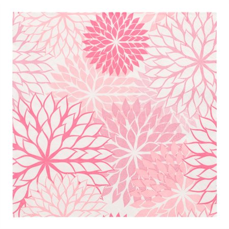 Servetten 3-laags 1/4 vouw 40cm x 40cm Roze Floralies