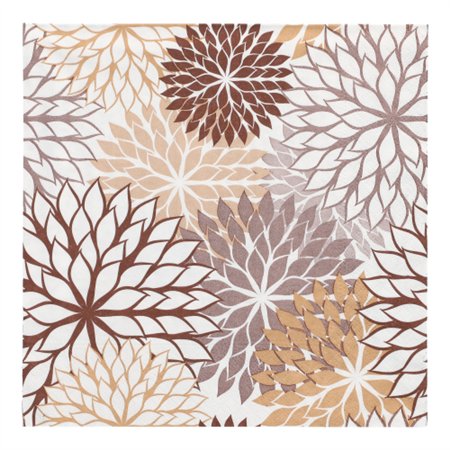 Servetten 3-laags 1/4 vouw 40cm x 40cm Taupe Floralies