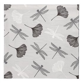 Servetten 3-laags 1/4 vouw 40cm x 40cm Grijs Ginko - Horecavoordeel.com