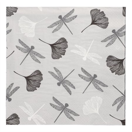 Servetten 3-laags 1/4 vouw 40cm x 40cm Grijs Ginko - Horecavoordeel.com