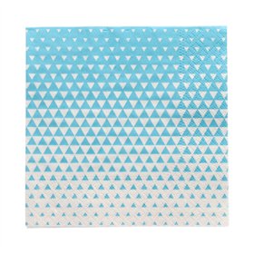 Servetten 3-laags 1/4 vouw 25cm x 25cm Turkoois Optik