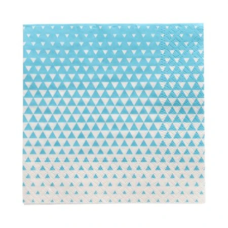 Servetten 3-laags 1/4 vouw 25cm x 25cm Turkoois Optik