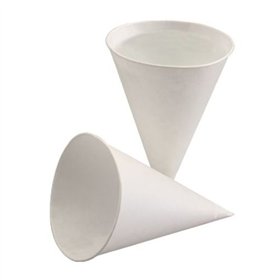 Puntbekers Suikerriet-Papier 120ml Ø 7,5cm x 10,5cm Wit - Horecavoordeel.com