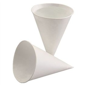 Puntbekers Suikerriet-Papier 150ml Ø 8,5cm x 11,5cm Wit - Horecavoordeel.com