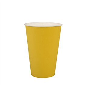 Drinkbekers Karton 0,2 l Ø 7cm x 9,7cm Geel - Horecavoordeel.com