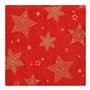 Servetten 3-laags 1/4 vouw 33cm x 33cm Rood Christmas Shine - Horecavoordeel.com