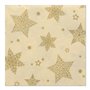 Servetten 3-laags 1/4 vouw 33cm x 33cm Crème Christmas Shine - Horecavoordeel.com