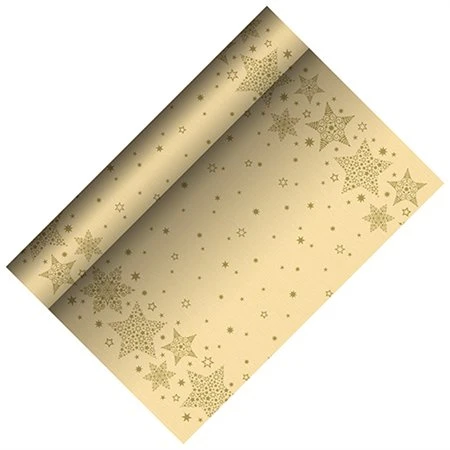 Tafellopers Airlaid 3 m x 40cm Crème Christmas Shine