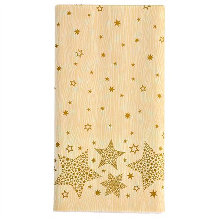 Tafelkleed Airlaid 120cm x 180cm Crème Christmas Shine - Horecavoordeel.com