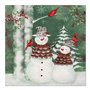 Servetten 3-laags 1/4 vouw 33cm x 33cm Forest Snowmen - Horecavoordeel.com