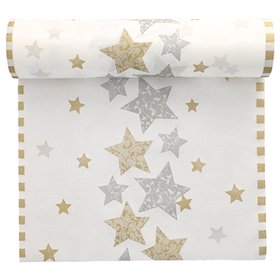 Tafellopers Airlaid 24 m x 40cm Stardust