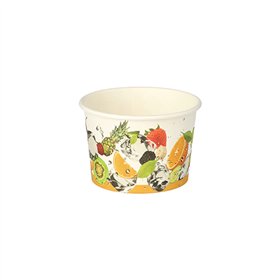 IJsbekers Karton rond 125ml Ø 7,5cm x 5cm kleuren assortiment Fruit