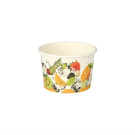 IJsbekers Karton rond 125ml Ø 7,5cm x 5cm kleuren assortiment Fruit