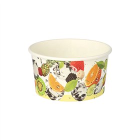 IJsbekers Karton rond 250ml Ø 9,6cm x 5,2cm Fruit