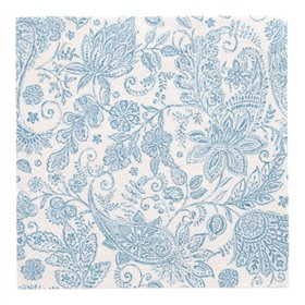 Servetten ROYAL Collection 1/4 vouw 40cm x 40cm Blauw Paisley