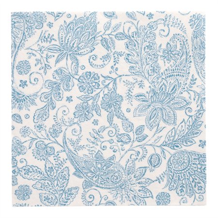 Servetten ROYAL Collection 1/4 vouw 40cm x 40cm Blauw Paisley - Horecavoordeel.com