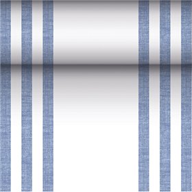 Tafellopers stofkarakter PV-Tissue Mix ROYAL Collection 24 m x 40cm Blauw Lines - Horecavoordeel.com