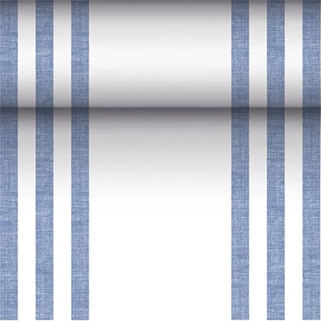 Tafellopers stofkarakter PV-Tissue Mix ROYAL Collection 24 m x 40cm Blauw Lines - Horecavoordeel.com