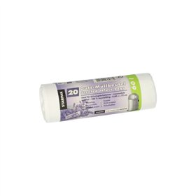 Pedaalemmerzakken met geur LDPE 60 l 72cm x 60cm Wit - Lavendel - Horecavoordeel.com