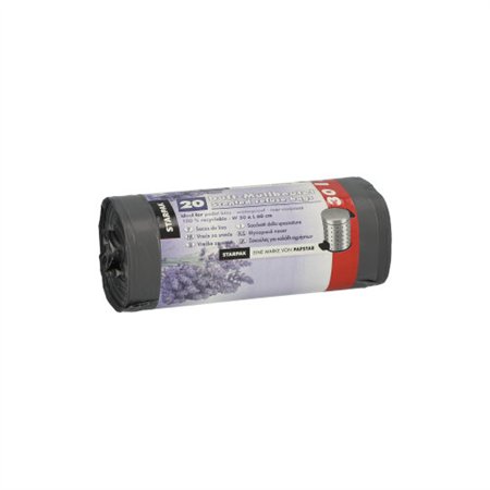 Pedaalemmerzakken met geur LDPE 30 l 60cm x 50cm Grijs - Lavendel