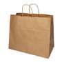 Draagtassen Papier 27cm x 32cm x 21,5cm Bruin met gedraaid handvat