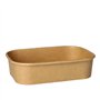 Maaltijdbakken rechthoekig 500ml 4,1cm x 17,3cm x 12,3cm Bruin 100% Fair - Horecavoordeel.com