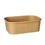 Maaltijdbakken rechthoekig 750ml 5,7cm x 17,3cm x 12,3cm Bruin 100% Fair - Horecavoordeel.com