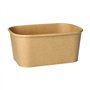Maaltijdbakken rechthoekig 1000ml 7,5cm x 17,3cm x 12,3cm Bruin 100% Fair - Horecavoordeel.com