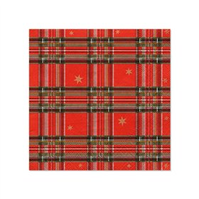 Servetten 3-laags 1/4 vouw 25cm x 25cm Tartan - Horecavoordeel.com
