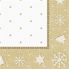 Servetten ROYAL Collection 1/4 vouw 40cm x 40cm Goud X-Mas