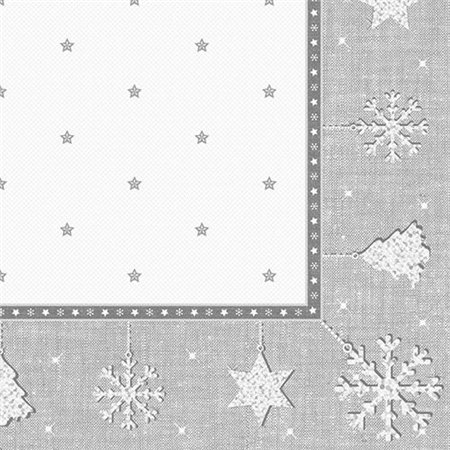 Servetten ROYAL Collection 1/4 vouw 40cm x 40cm Zilver X-Mas