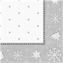 Servetten ROYAL Collection 1/4 vouw 40cm x 40cm Zilver X-Mas