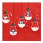 Servetten 3-laags 1/4 vouw 33cm x 33cm Rood Lighting