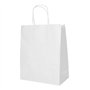 Draagtassen Papier 44cm x 32cm x 17cm Wit met gedraaid handvat - Horecavoordeel.com