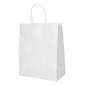 Draagtassen Papier 44cm x 32cm x 17cm Wit met gedraaid handvat