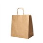 Draagtassen Papier 27cm x 32cm x 17cm Bruin met gedraaid handvat