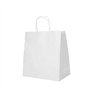 Draagtassen Papier 27cm x 32cm x 17cm Wit met gedraaid handvat