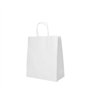 Draagtassen Papier 28cm x 22cm x 10cm Wit met gedraaid handvat