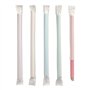 Drinkrietjes Bubble Tea Papier Ø 12mm x 20cm kleuren assortiment enkel verpakt eenzijdig spitz