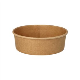 Saladebakken Karton rond 500ml Ø 15cm x 4,6cm Bruin - Horecavoordeel.com