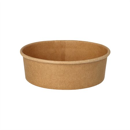 Saladebakken Karton rond 500ml Ø 15cm x 4,6cm Bruin - Horecavoordeel.com